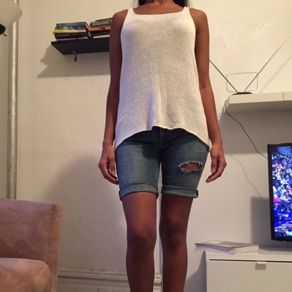 White Knit‎ tank top - Picture 1 of 4